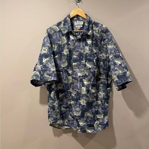 Columbia All Over Print AOP Base Fish Shirt Hawaiian Beach